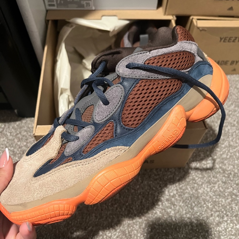 Yeezy 500- navy and orange